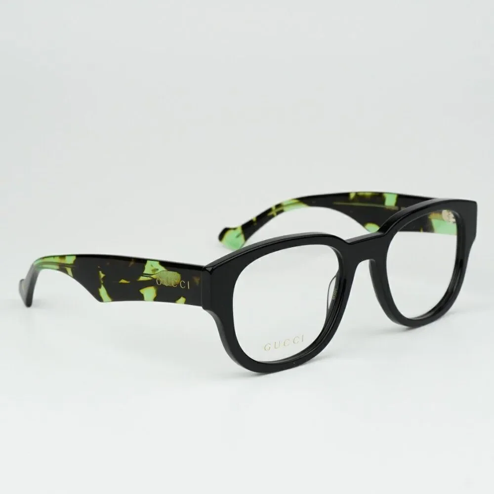 NEW Gucci GG1429O 003 Black Green Havana Square Men Eyeglasses GG 1429O